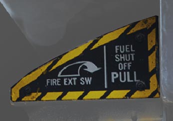 Left Engine Fuel Shutoff Handle
