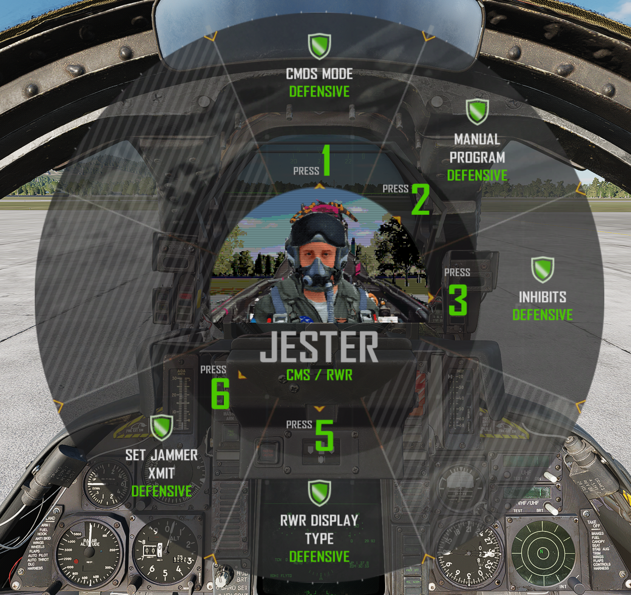 CMS & RWR Defensive Main Menu