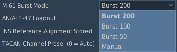 Mission Editor M61 Burst Mode