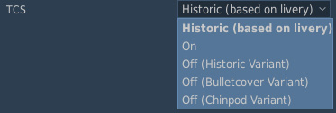 Mission Editor TCS Dropdown